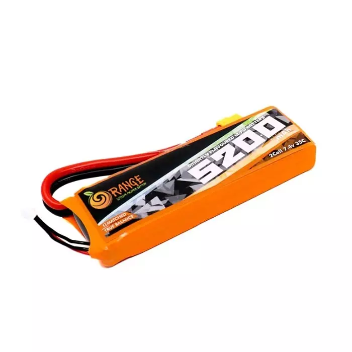 Orange 7.4V 5200 mAh 35C 2S Lithium Polymer Battery Pack