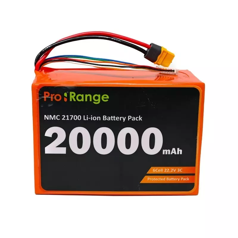Pro-Range NMC 21700 22.2V 20000 mAh 3C 6S4P Li-Ion Battery Pack