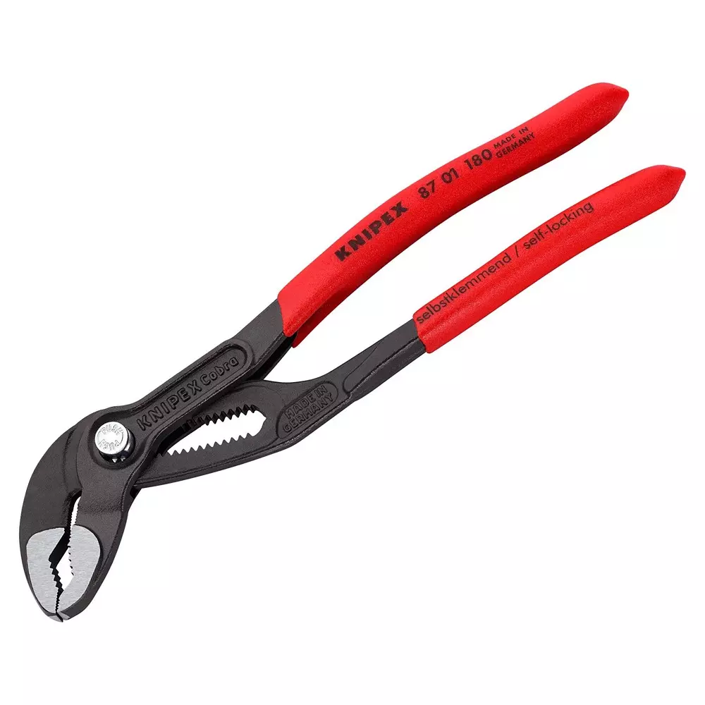 KNIPEX Plier, Water Pump, 1.42" Jaw, 7.25" L, 87 01 180 Sba