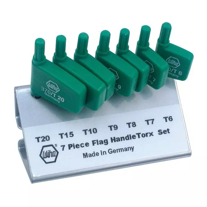 WIHA Flag Handle Set, T6 To T20, 7Pc, 37090