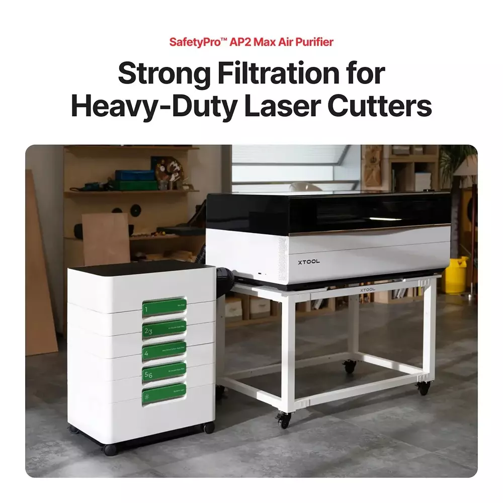 XTOOL P3 80 W Flagship CO₂ Laser Cutter with Intelligent Automation, All-in-One Bundle 1200 mm/s Max. Working Speed and 1500 W Input Power