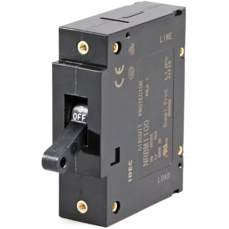 IDEC Nrbm Type Circuit Protector (Main Terminal) M5 Stud Screw AC250/DC65 V 1 Pole, Nrbm1100-50Aad