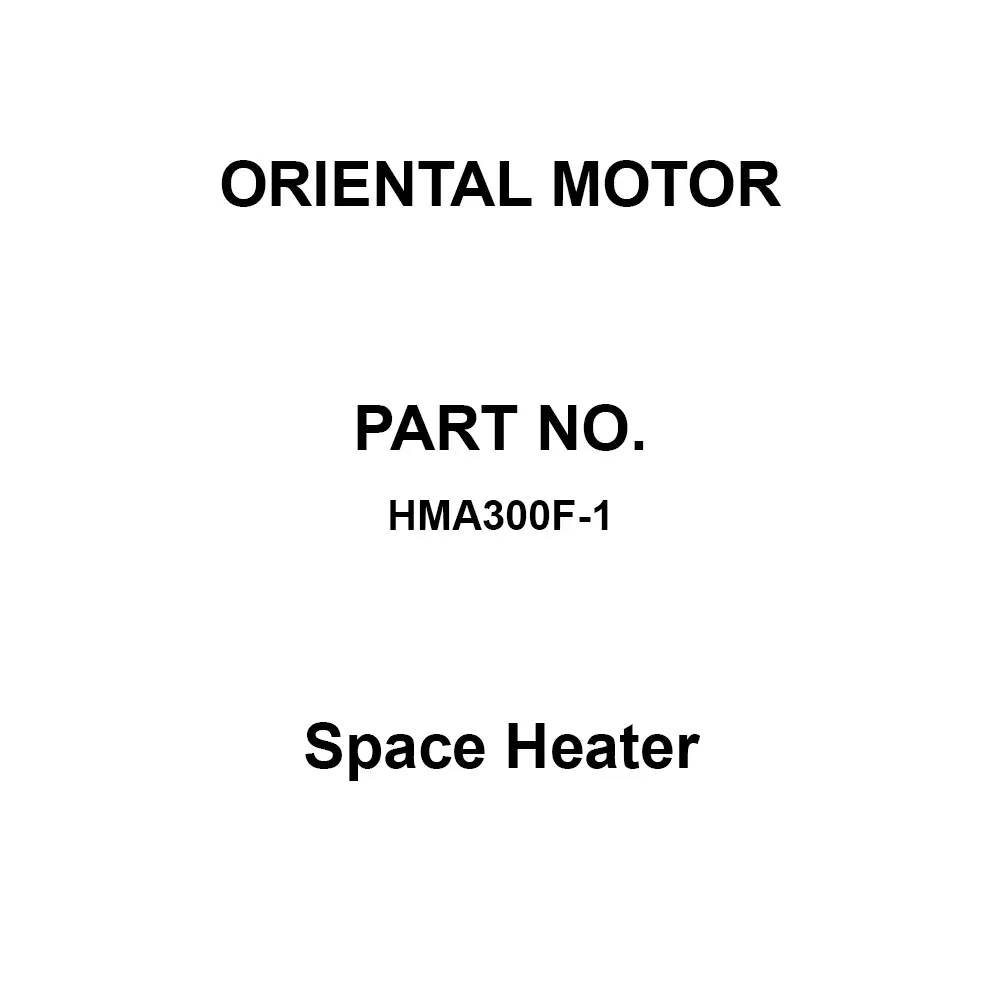 ORIENTAL MOTOR Space Heater [Installed fan] 25 mm Thickness, HMA300F-1