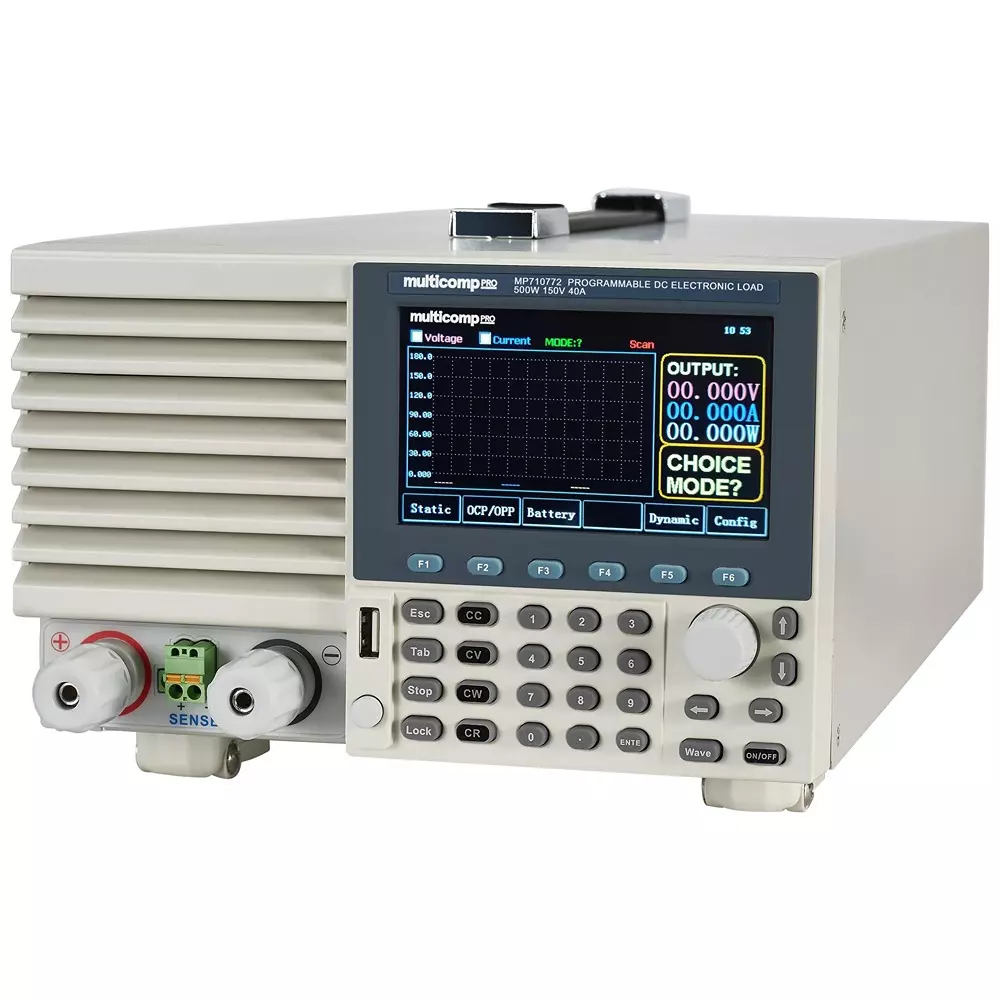MULTICOMP PRO Dc Electronic Load 500 W Power Rating 3 Years Manufacturer Warranty 150 V Operating Voltage Max, MP710772