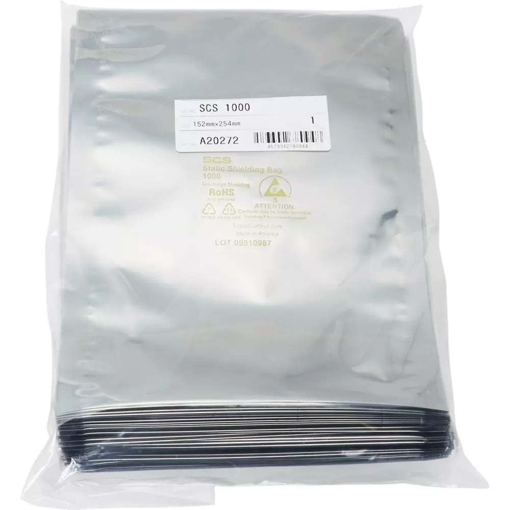 DESCO Electrostatic Bag (Opening) opening Type, SCS 1000 152x254 (Pack of 100)