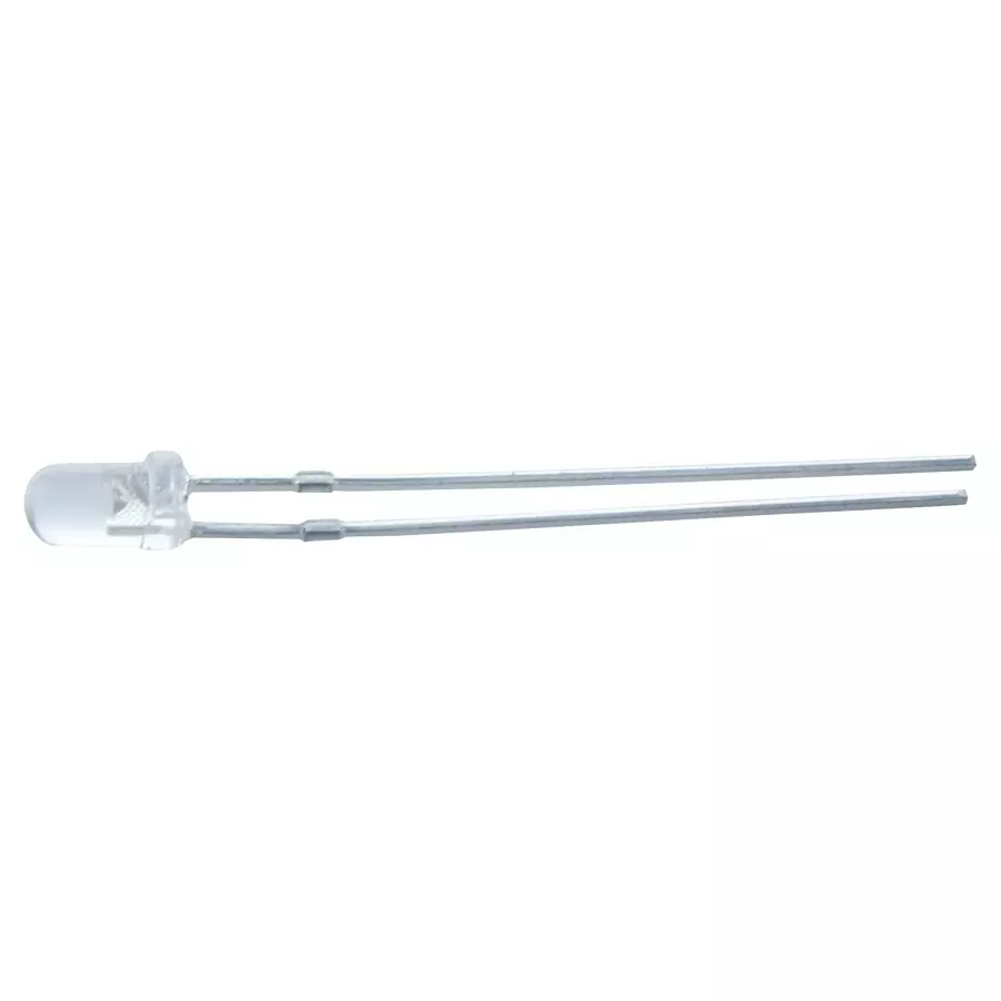 MULTICOMP PRO Standard White LEDs - Under 75mA LED, 3MM, WHITE, 3.7CD, 0.32NM, MCL034SWC-YH1 (Pack of 5)