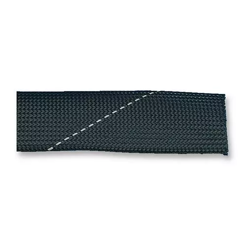 MULTICOMP PRO Sleeving BRAIDED SLEEVE, 12MM, BLACK/GREY, 100M, PP-PET-FR-12MM-BLK/GREY (Pack of 100)