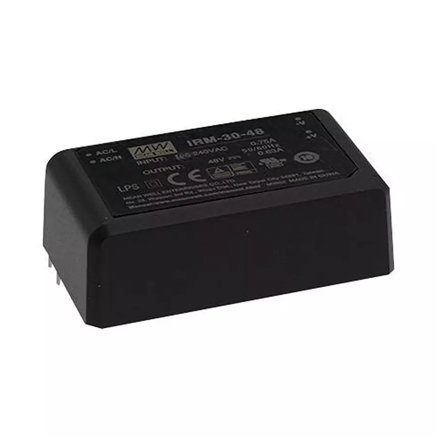 Mean Well POWER SUPPLY, AC-DC, 5V, 6A, IRM-30-5