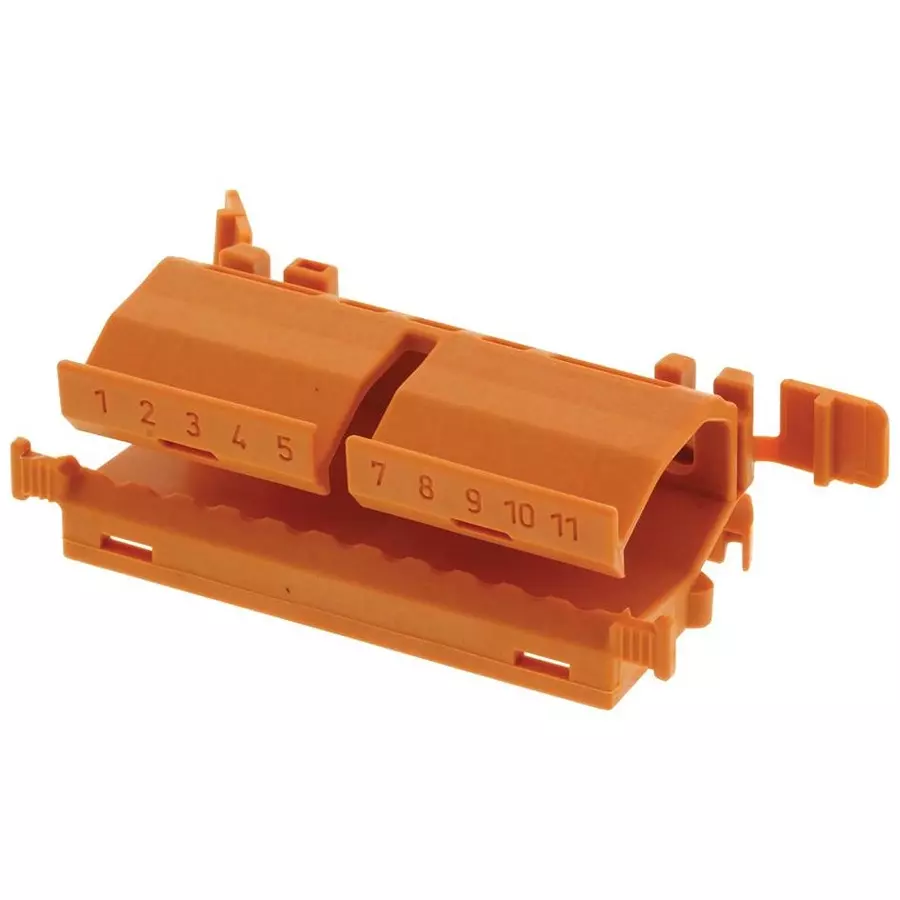 Wago FIXING/MTING CARRIER, ORG, 25.8H X 22W X 65.6MM D, 222-500..