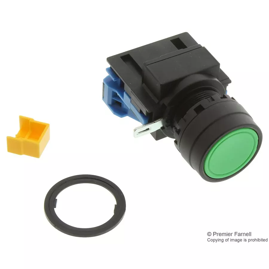 IDEC SWITCH, INDUSTRIAL PUSHBUTTON, 22MM, HW1B-M1F10-G