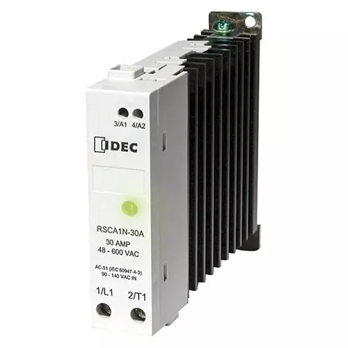IDEC SSR, DIN/PANEL MOUNT, 600VAC, 32VDC, 30A, RSCDN-30A