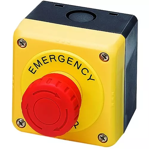 IDEC SWITCH, EMERGENCY STOP, 1NO/1NC, 600VAC, FB1W-HW4B-V411R-EMO-2