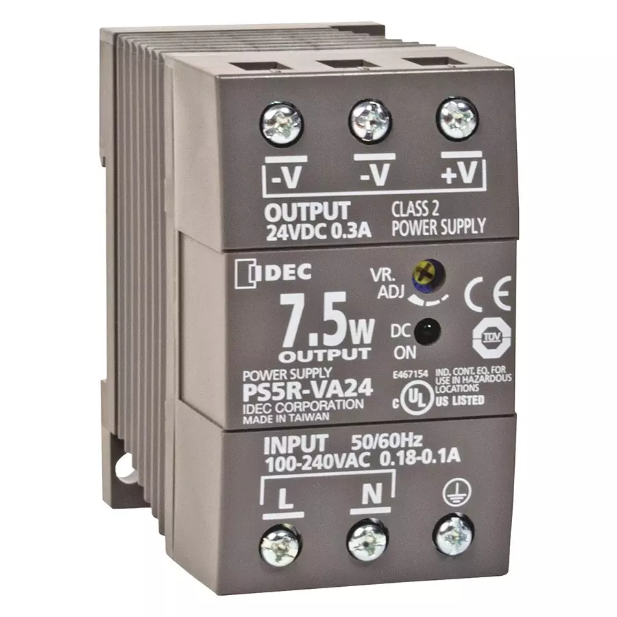 IDEC POWER SUPPLY, AC-DC, 5V, 1.5A, PS5R-VA05