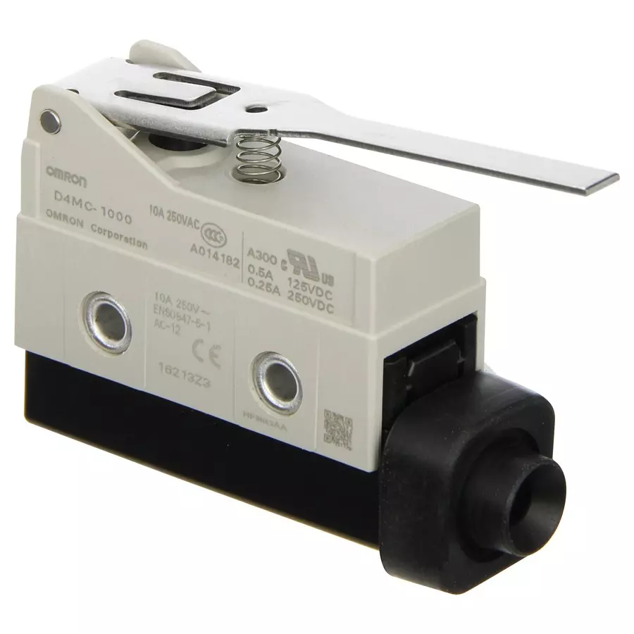 OMRON INDUSTRIAL AUTOMATION LIMIT SWITCH, SPDT, 10A, 250VAC, PANEL, D4MC-1000