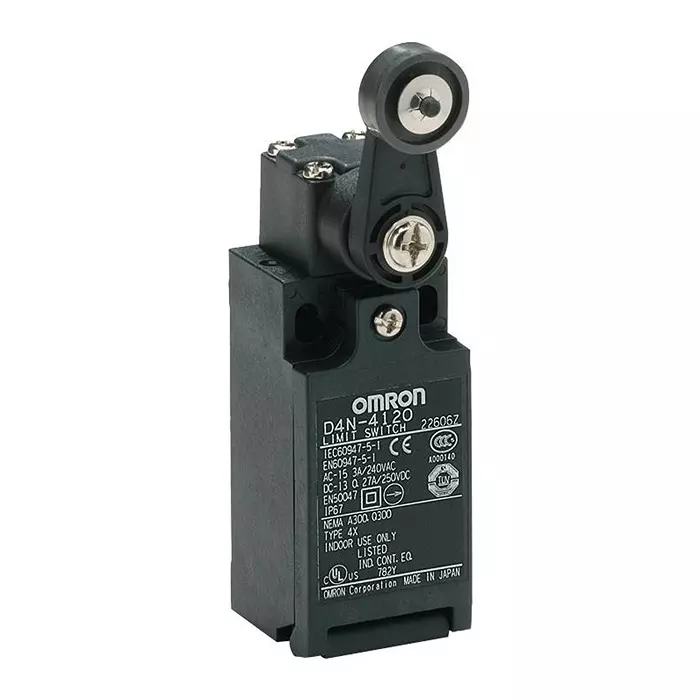 OMRON INDUSTRIAL AUTOMATION LIMIT SWITCH, SPST-NC/NO, 240VAC, 3A, D4N4120