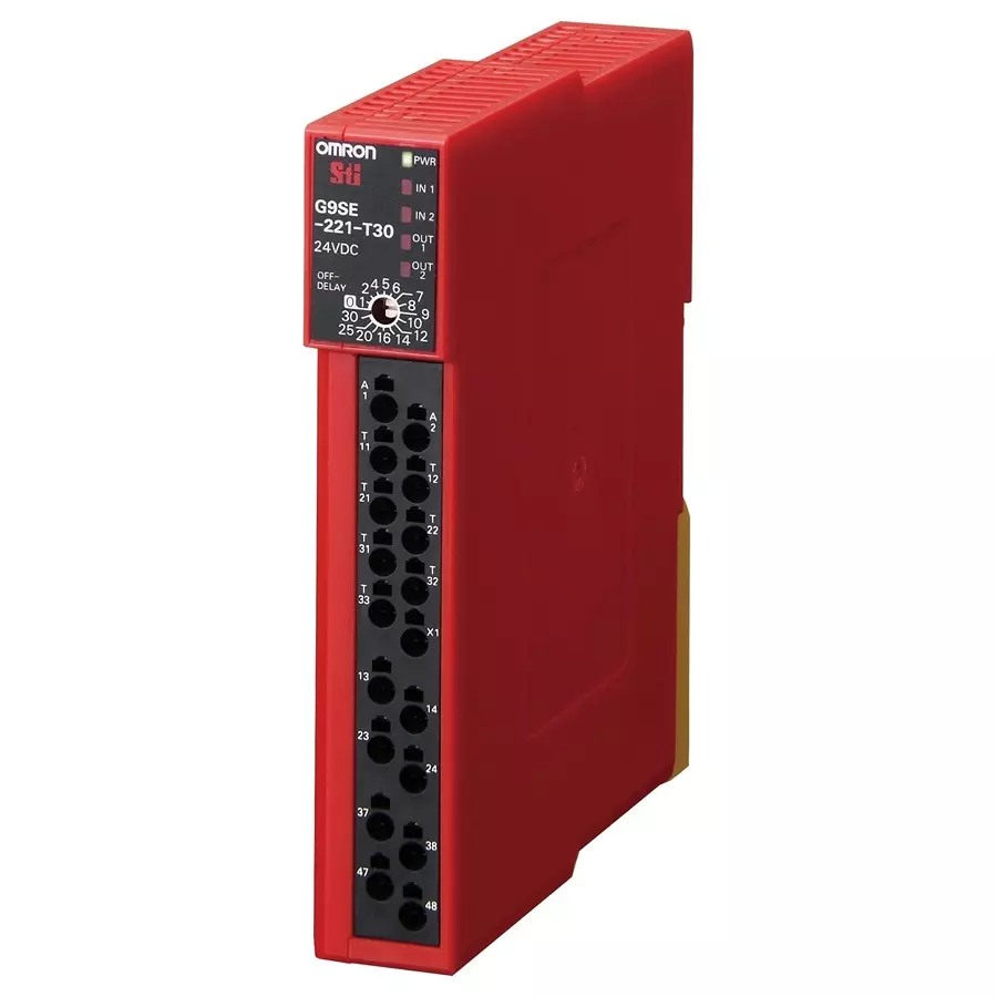 OMRON INDUSTRIAL AUTOMATION SAFETY RELAY, DPST-NO, 24VDC, 5A, SCREW, G9SE221T05