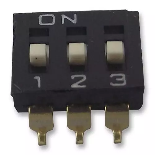 OMRON ELECTRONIC COMPONENTS SWITCH, DIP, RAISED ACTUATOR, 3 WAY, A6S3104H
