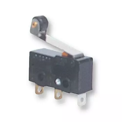 OMRON ELECTRONIC COMPONENTS MICROSWITCH, 0.1A, ROLLER, SPDT, SOLDER, SS-01GL2-F