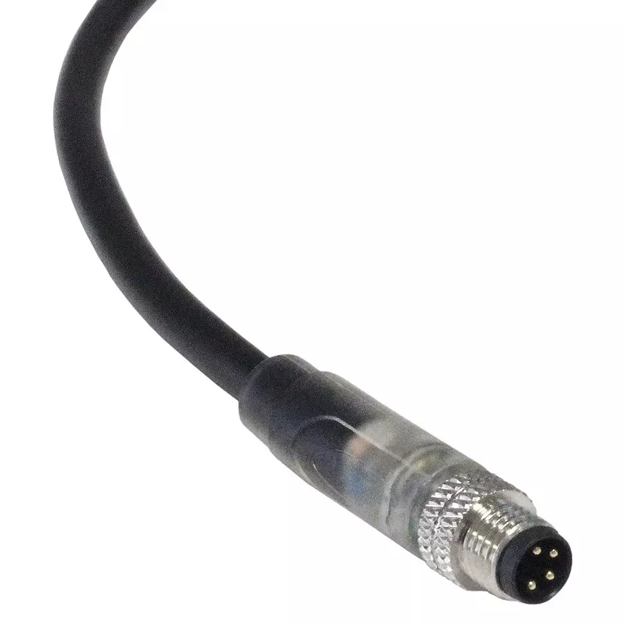 BULGIN LIMITED SENSOR CORD, 4P M8 PLUG-FREE END, 16.4FT, PXPPNP08FIM04ACL050PVC.