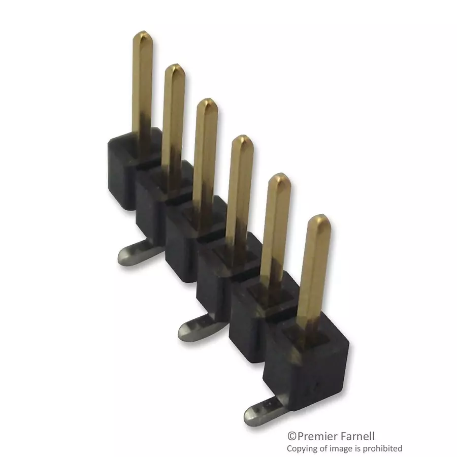 SAMTEC HEADER, 2.54MM, SMT, 1X6WAY, TSM-106-01-L-SV