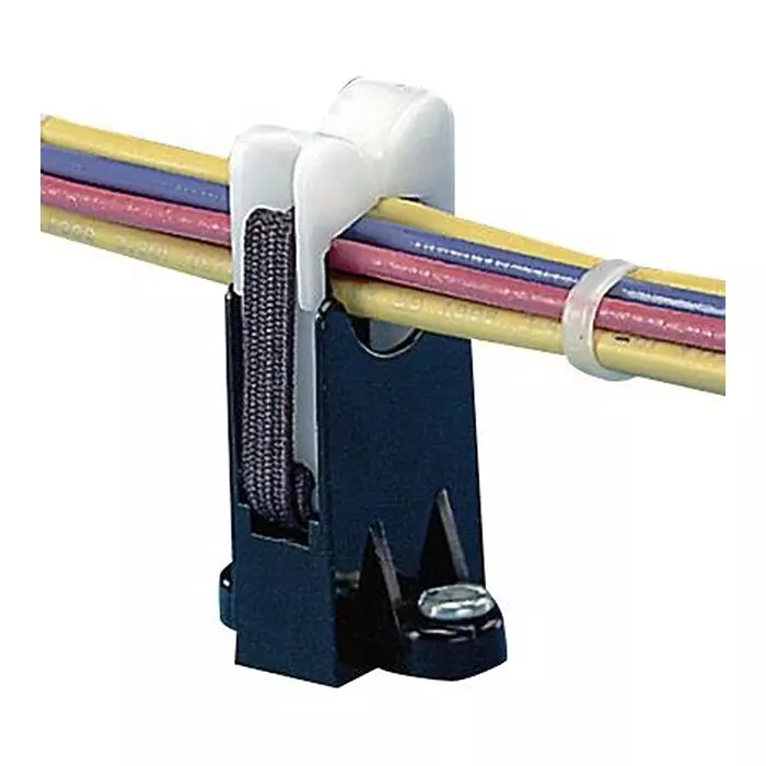PANDUIT Wiring Harness Accessories ELASTIC RETAINER, PA 66, BLK/WHT, SCREW, RER.5-S6-X