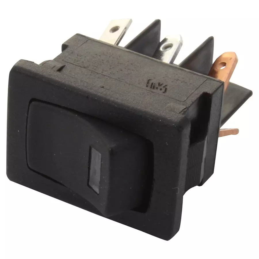 C&K COMPONENTS Rocker Switch, Spst, 10A, 125V, Black, DM54J72S205Q3