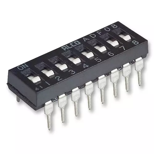 ALCOSWITCH - TE CONNECTIVITY Dip Switch, 4Pos, Spst, Slide, 1825002-5
