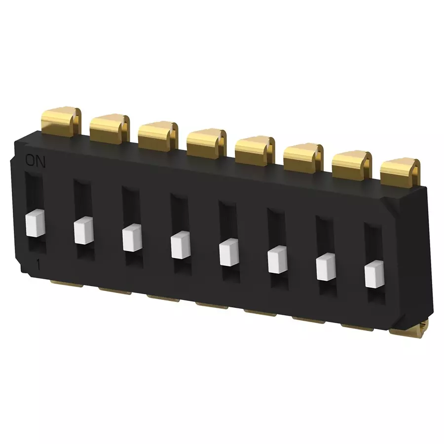 ALCOSWITCH - TE CONNECTIVITY Dip Switch, 8Pos, Spst, Slide, Smd, EDS08SNNNTU04Q