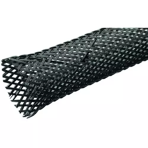 PRO POWER Sleeving, Expandable, 0.25"/6.35 mm, Pet, Black, 100Ft, 8465-0229 (Pack of 100)