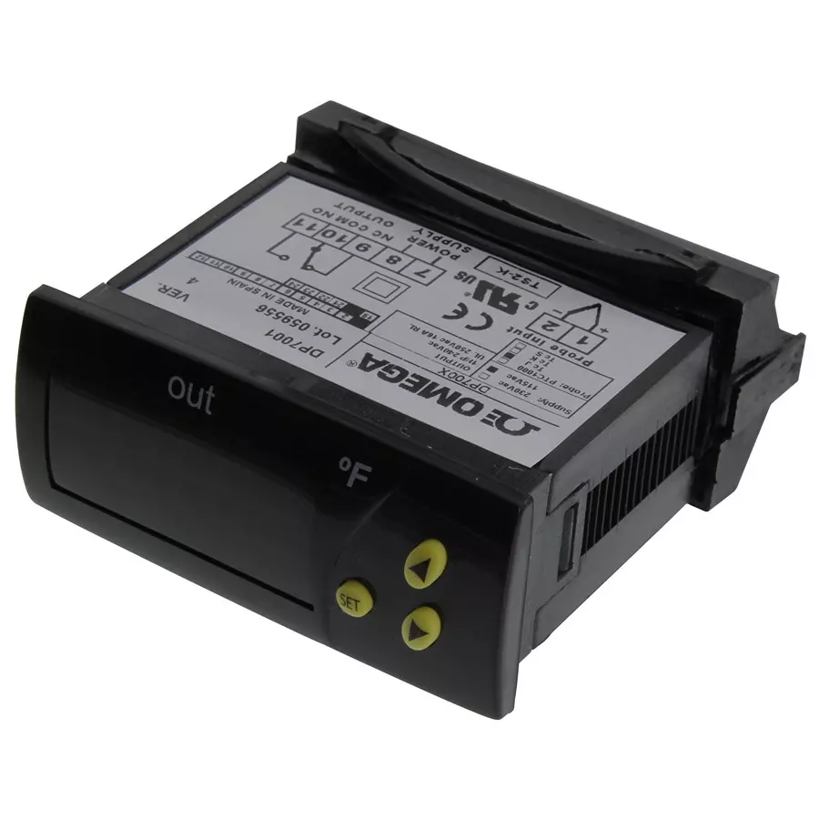 Omega Panel Meter, 3-Digit, Thermocouple, 110V, DP7001.