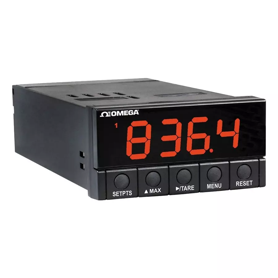Omega Panel Meter, 4-Digit, Strain, 115Vac, DP25B-S.