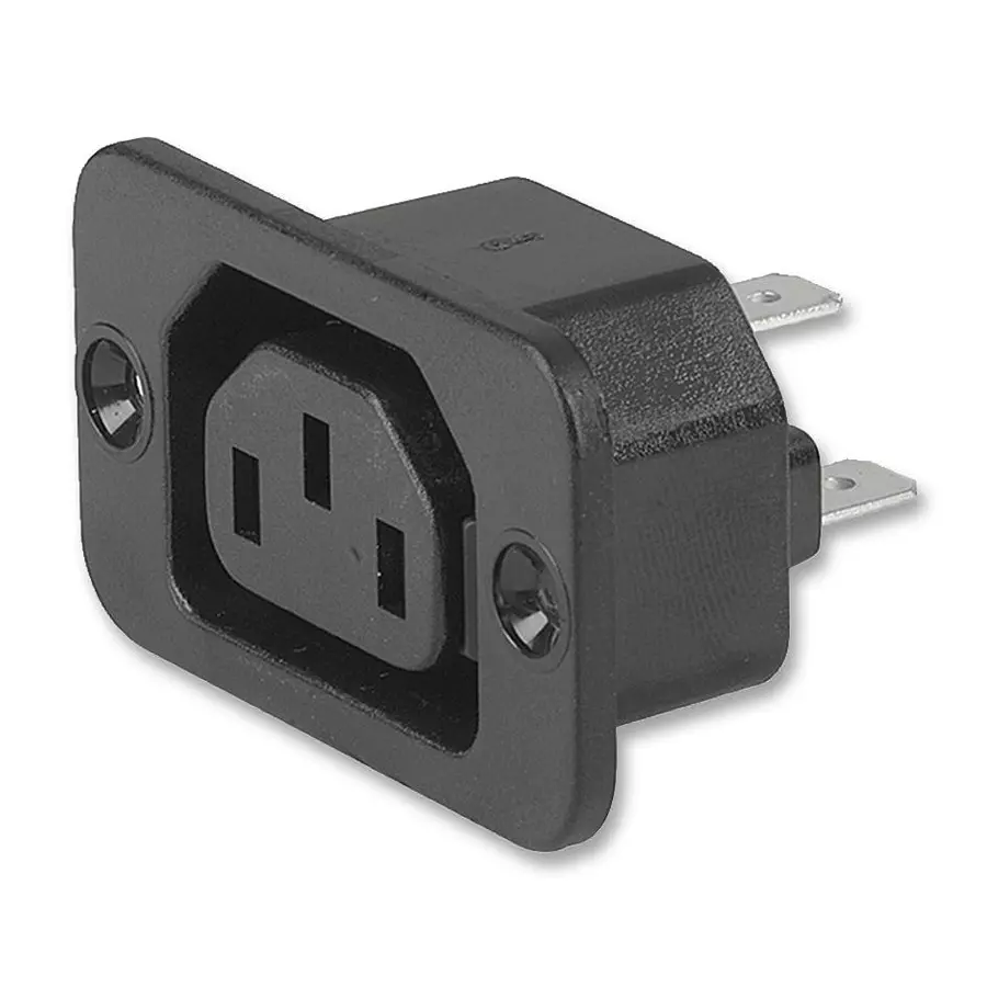SCHURTER Outlet, Iec, 6.3 mm, Panel, 4721.0000