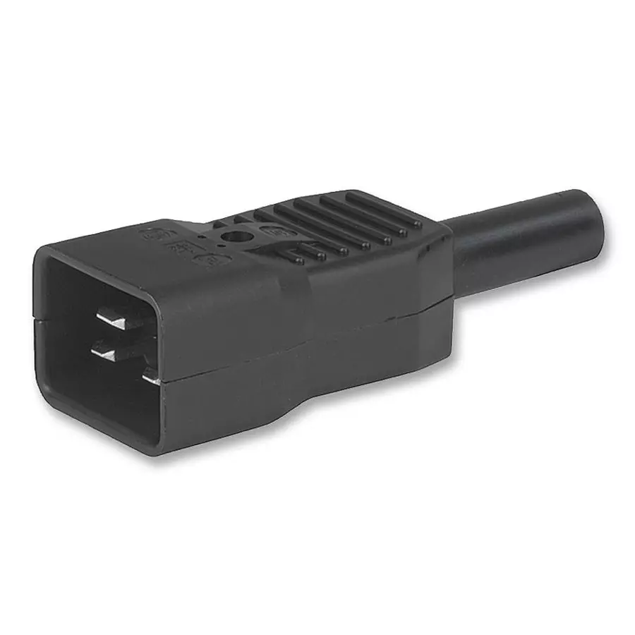 SCHURTER Conn, Iec C20 Plug, 20A, 250V, Screw, 4796.0000