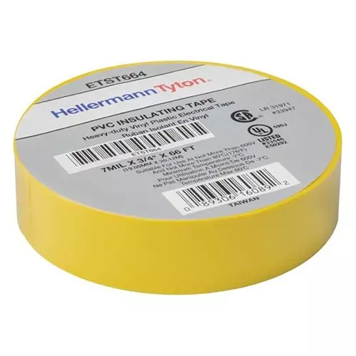 HELLERMANNTYTON Electrical PVC Tape, Pack of 10 (Roll Length: 33ft-66ft)