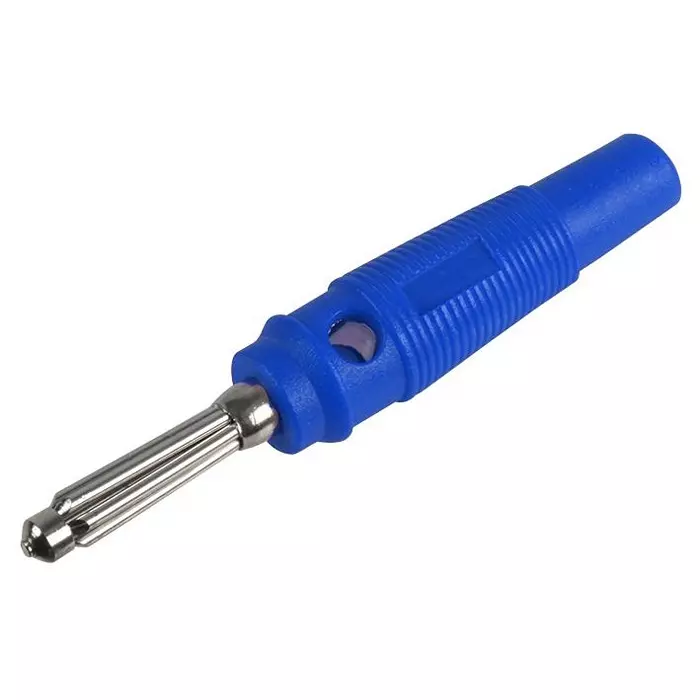 Multicomp PLUG, 4MM, BLUE, 25.413.5