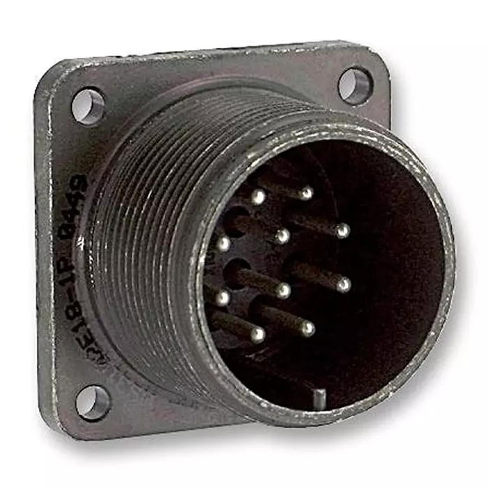 AMPHENOL SINE/TUCHEL CIRCULAR CONNECTOR, RECEPTACLE, SIZE 18, 10 POSITION, BOX, MS3102E18-1P