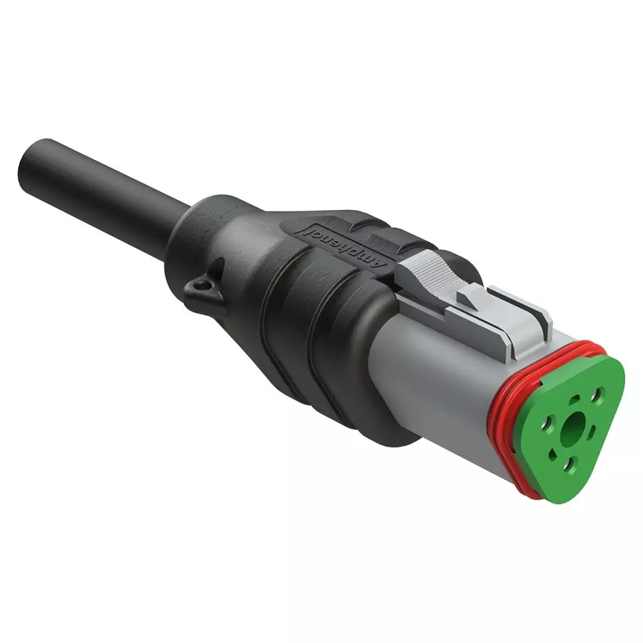 AMPHENOL SINE/TUCHEL CABLE ASSY, 3P RCPT-FREE END, 5M, AT06GY-3S-N-TPE-M5