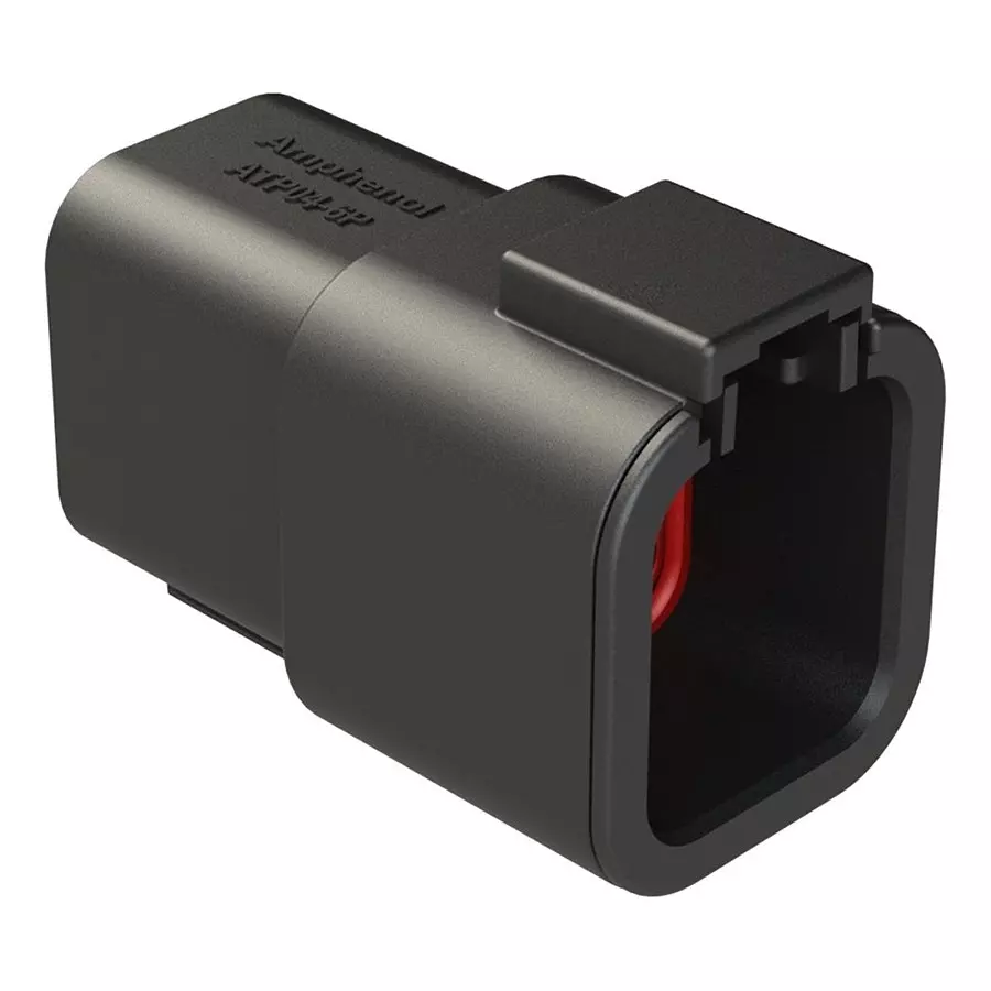 AMPHENOL SINE/TUCHEL AUTOMOTIVE HOUSING, RCPT, 6POS, 25A, BLK, ATP04-6P-RD01BK.