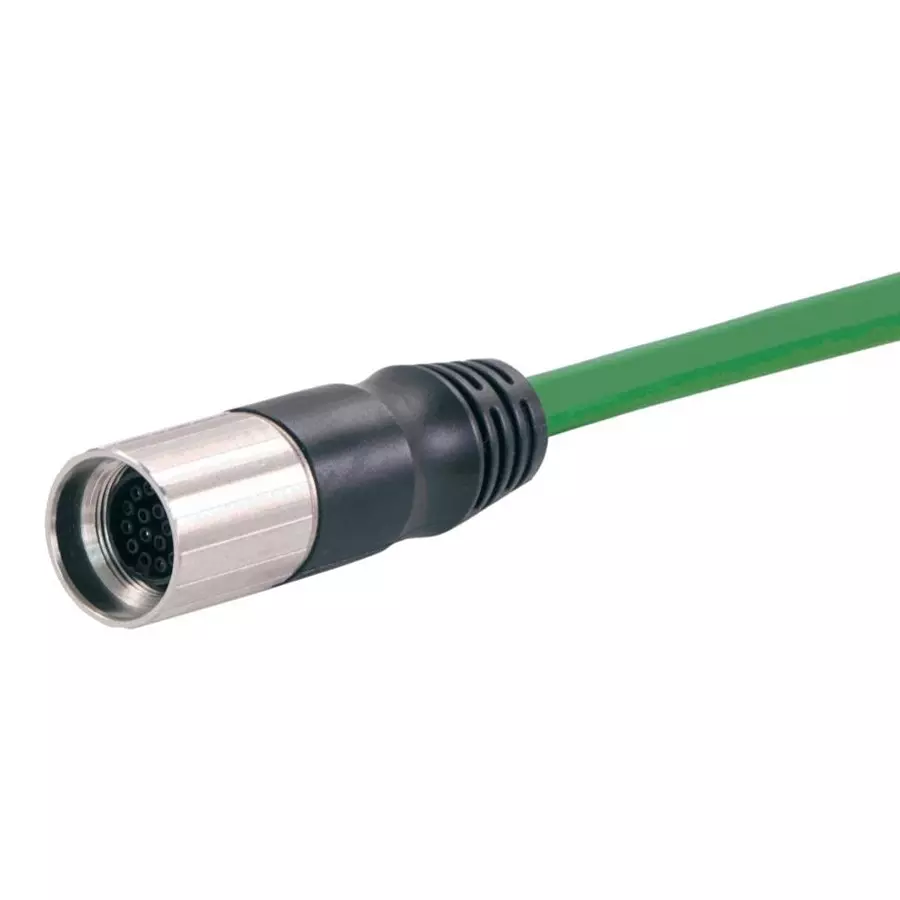 Harting Sensor Cable Assemblies SENSOR CORD, 17P M17 RCPT-FREE END, 10M, 21375200F02100