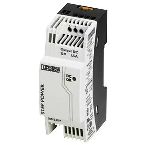 Phoenix Contact AC / DC DIN Rail Mount Power Supplies PSU, DIN RAIL, 12V, 1.5A, 2868567