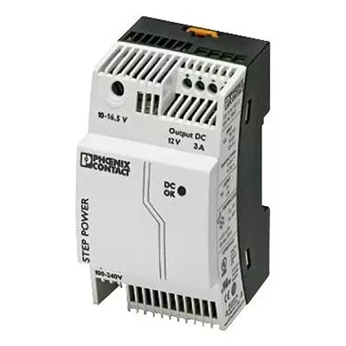 Phoenix Contact AC / DC DIN Rail Mount Power Supplies PSU, DIN RAIL, 12V, 3A, 2868570