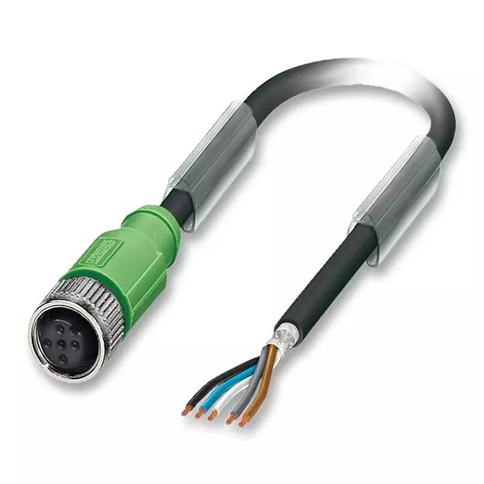 Phoenix Contact Sensor Cable Assemblies SENSOR CABLE, 5POS, M12 SOCKET, 5M, 1682951