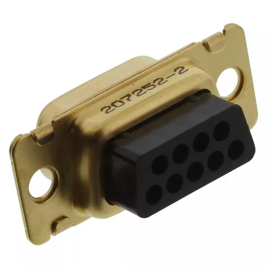 AMP - TE CONNECTIVITY D SUB SHELL, PLUG, 9 POSITION, BRASS, 207252-2
