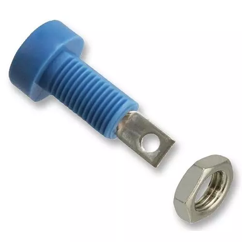 JOHNSON BANANA JACK, 15A, SOLDER, BLUE, 108-0910-001