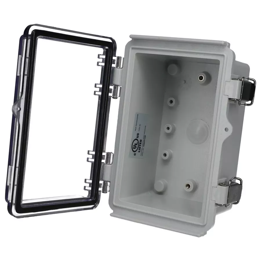 BUD ENCLOSURE, MULTIPURPOSE, PC, GREY/CLEAR, PTQ-11038-C