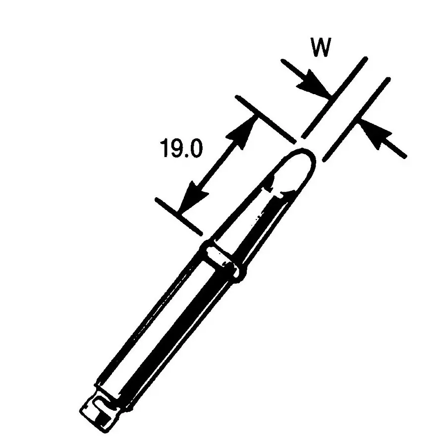 WELLER TIP, ROUND, SLOPED, 3.2MM, CT5CC8.