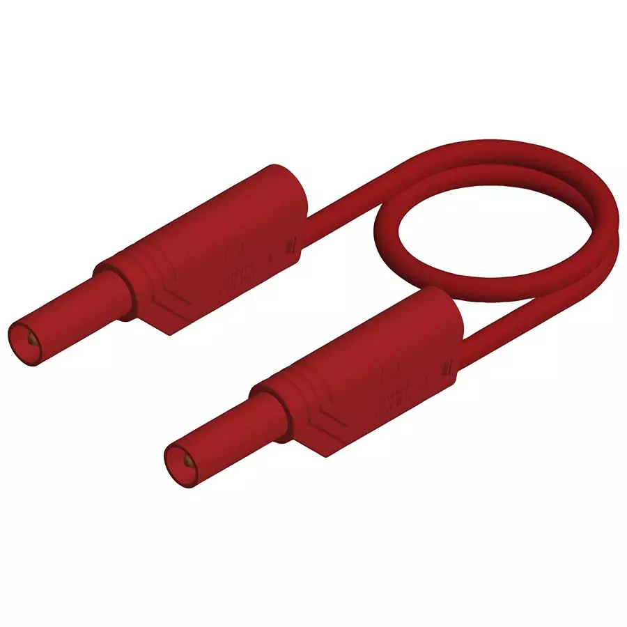 HIRSCHMANN TEST LEAD, 4MM BANANA PLUG, RED, 500MM, 934168101