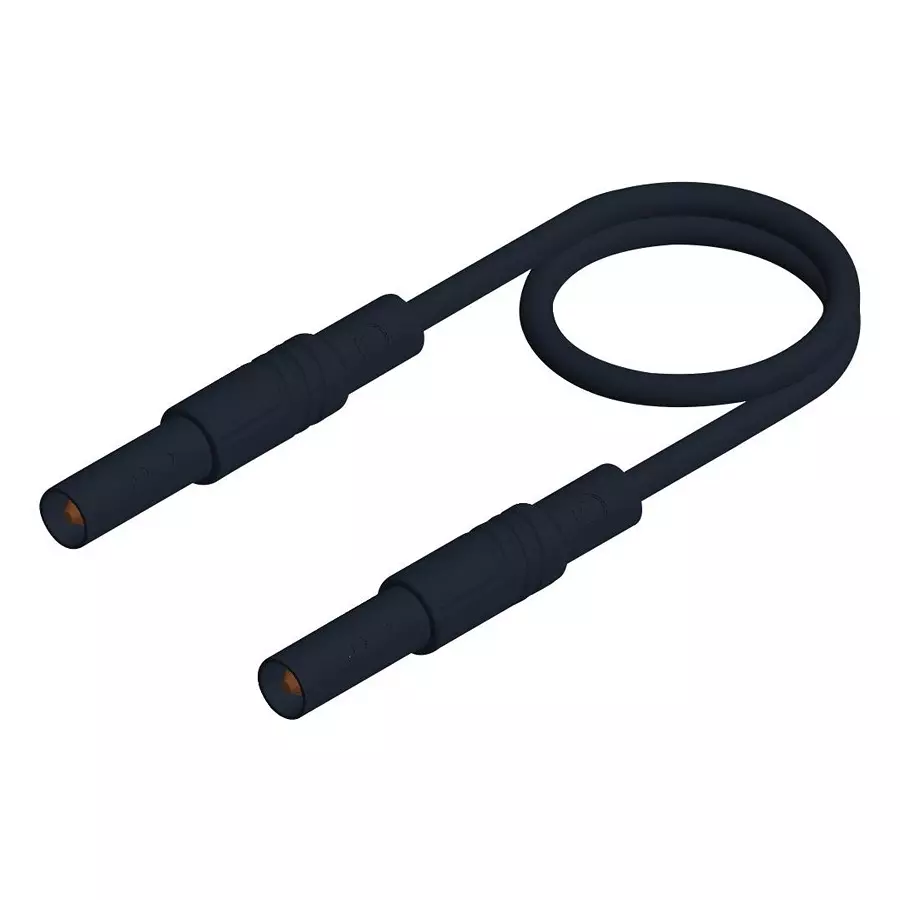 HIRSCHMANN TEST LEAD, 4MM BANANA PLUG, BLACK, 1M, 934174100