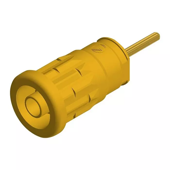 HIRSCHMANN CONN, BANANA, SOCKET, 24A, SOLDER, YEL, 972363103