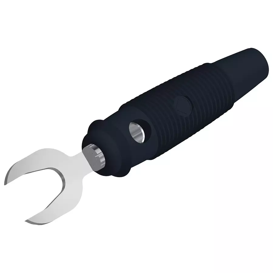 HIRSCHMANN CONN, BANANA, PLUG, 30A, SOLDER, BLK, 930585100